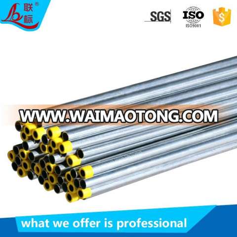 Guangzhou factory direct sale galvanized steel pipe electrical EMT cable conduit for cable protection wiring accessories